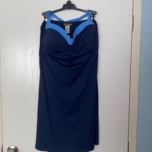 NEW Tommy Bahama Halter Shirred Cup Spa Dress Bathing Suit SZ LG